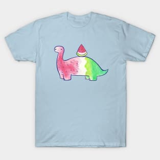 Watermelon Dinosaur Watercolor T-Shirt